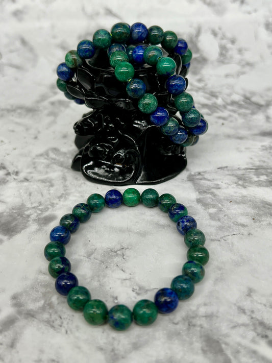 Chrysocolla & Malachite 8mm Bracelet