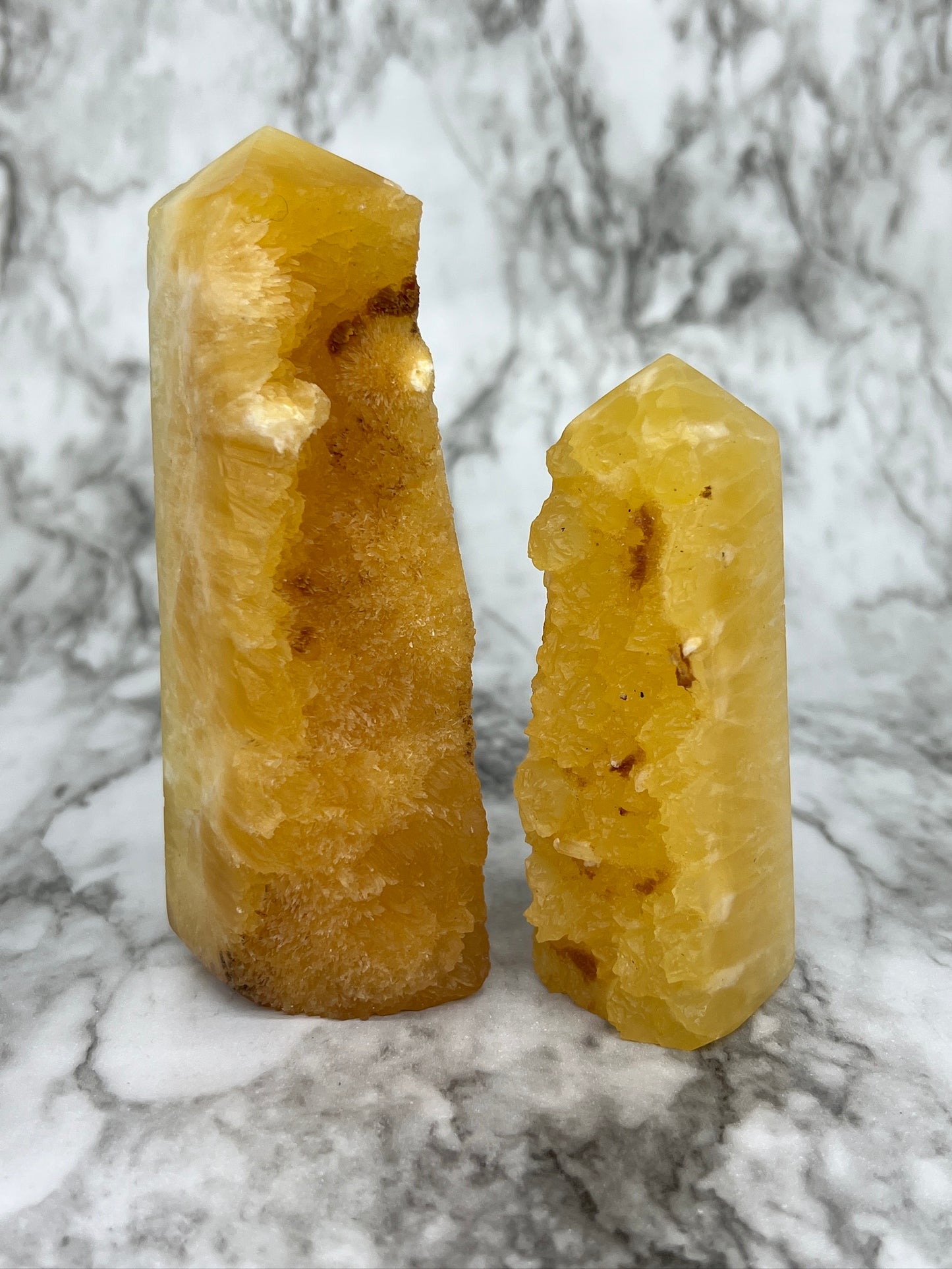 Orange Calcite Specimen Tower