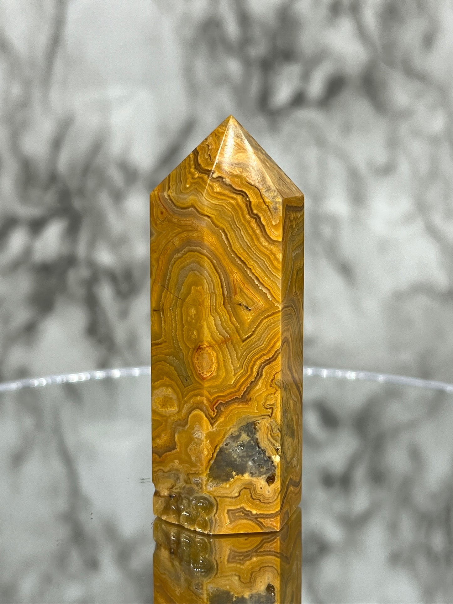 Yellow Crazy Lace Agate Point