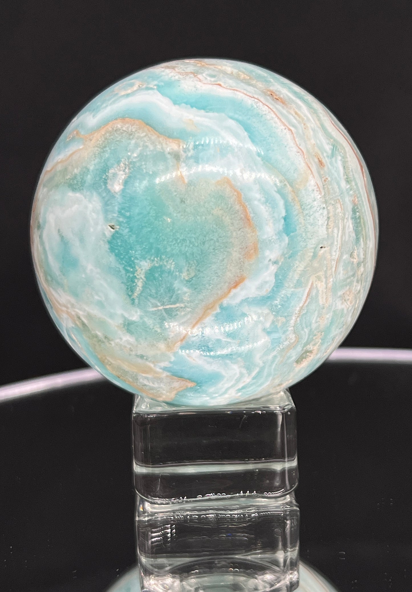 Blue Aragonite Sphere