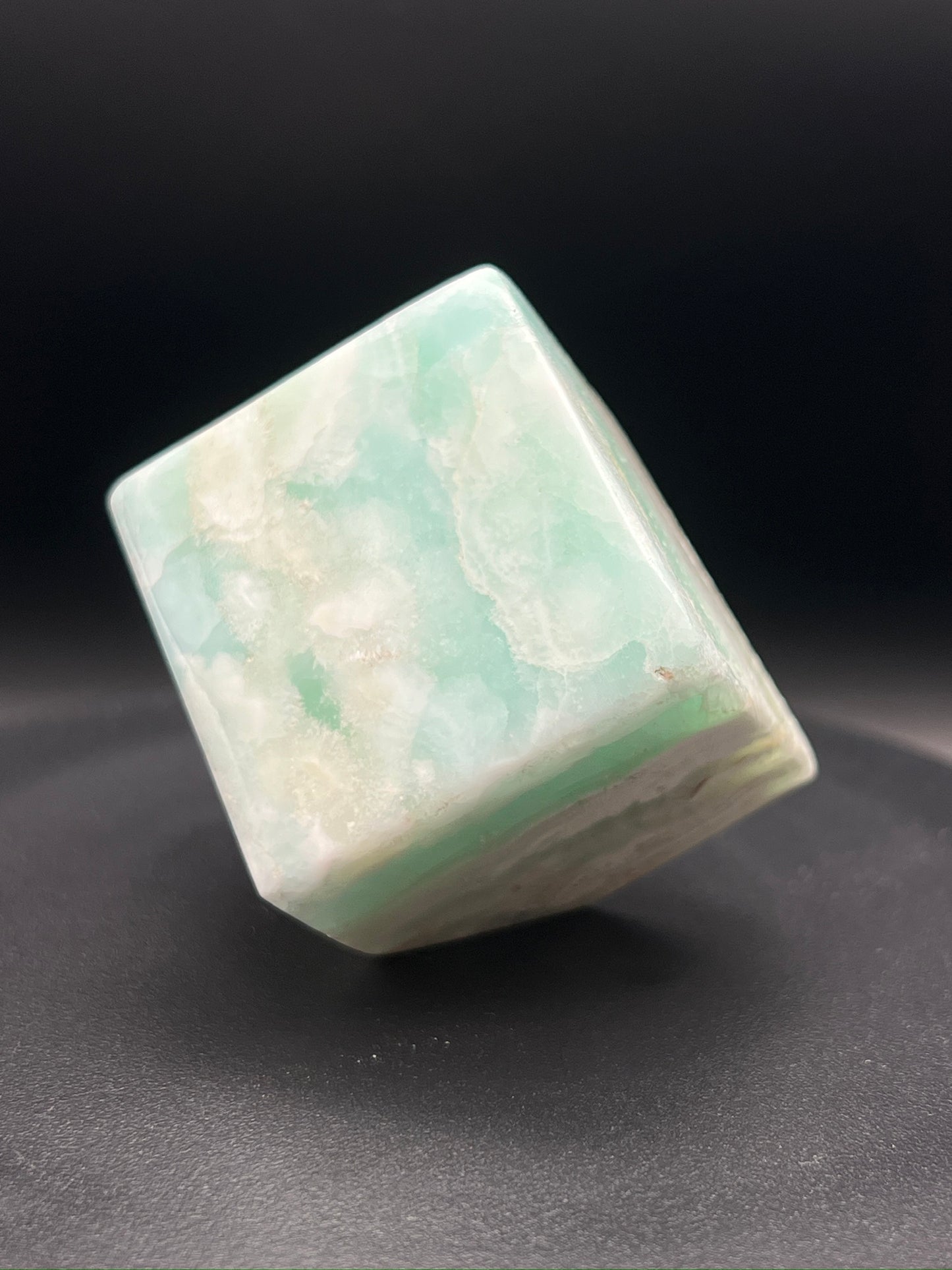 Blue Aragonite Cube Carving