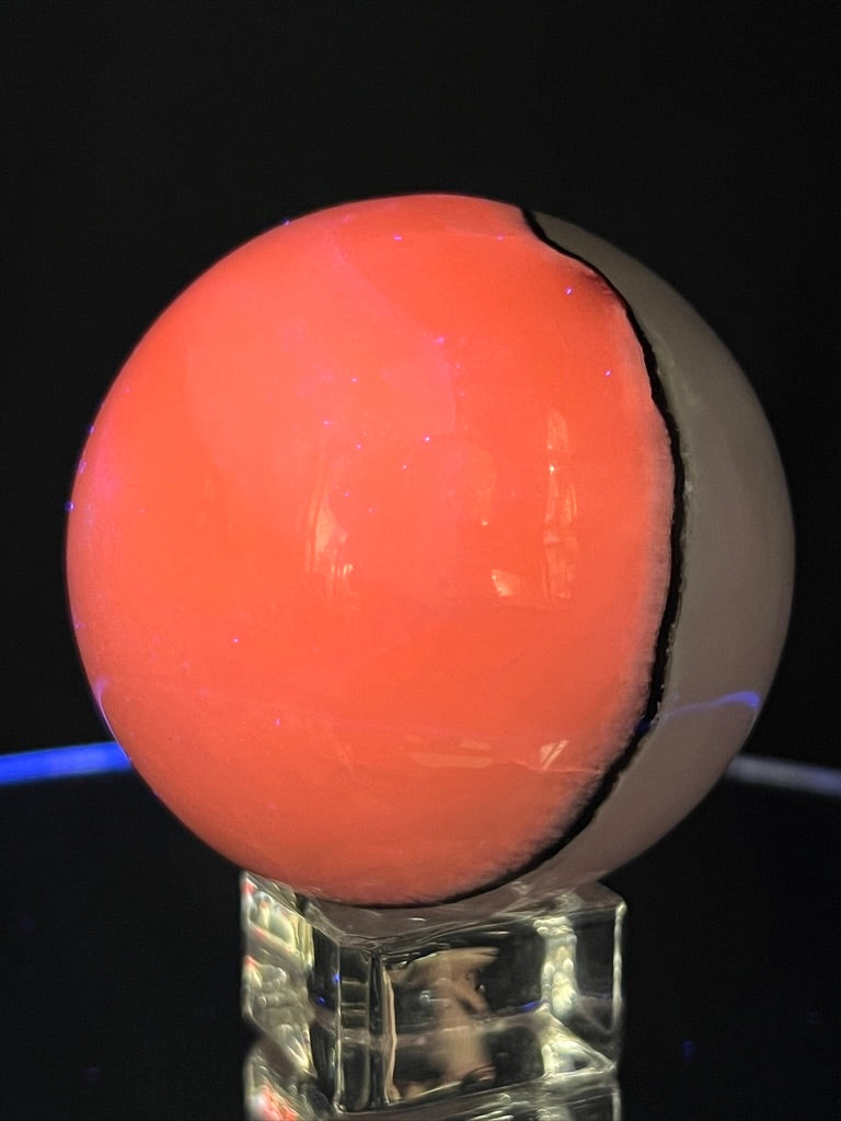 UV-Reactive Smokey-Pink Mangano Sphere