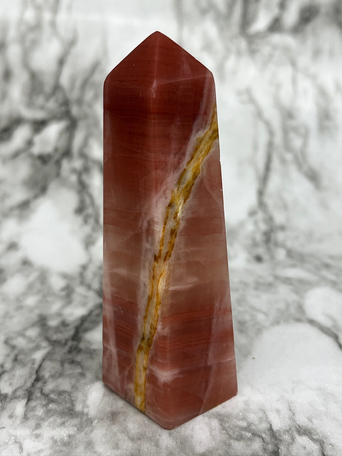 Rose Calcite Tower