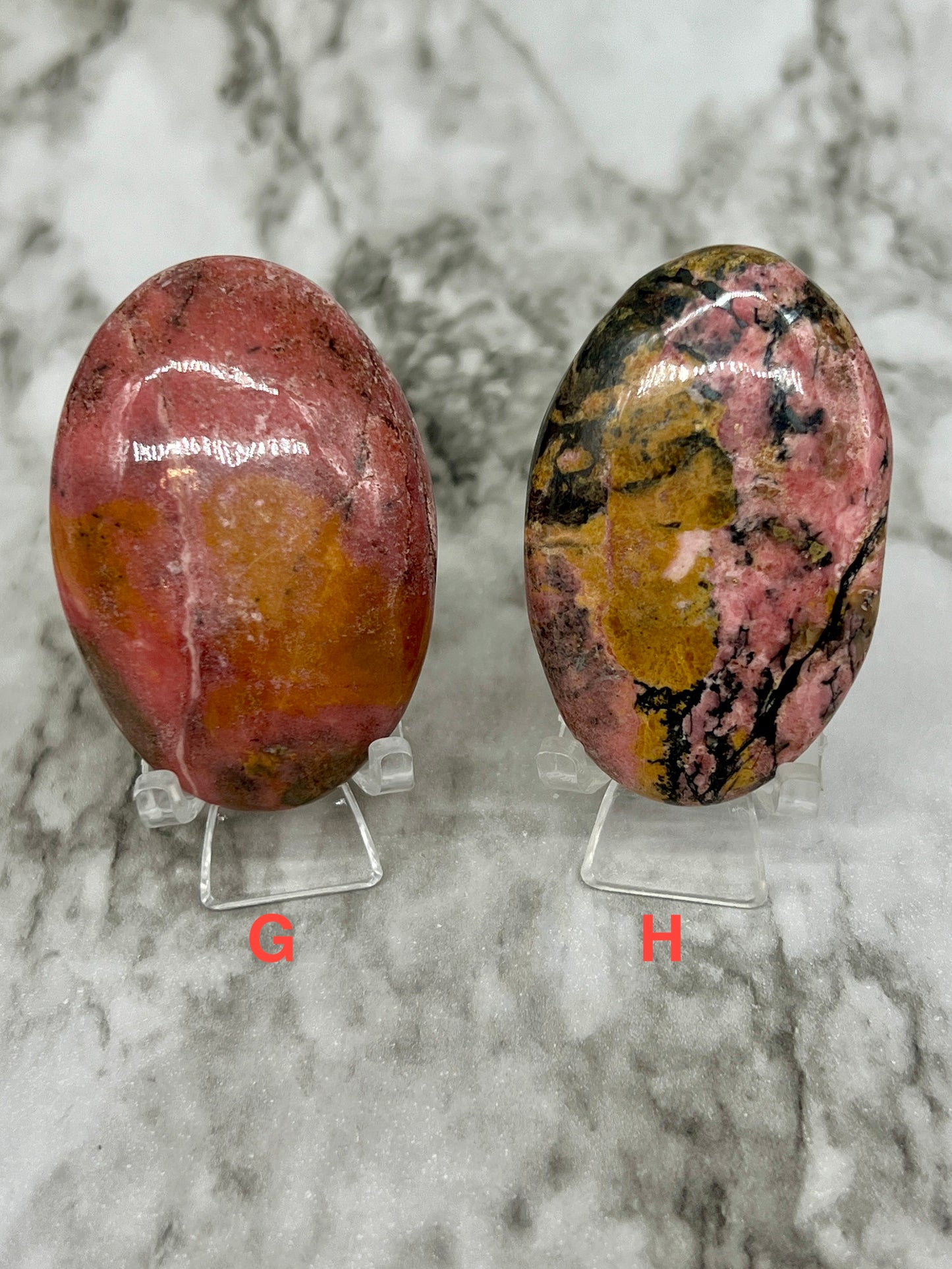 Rhodonite Palm Stone