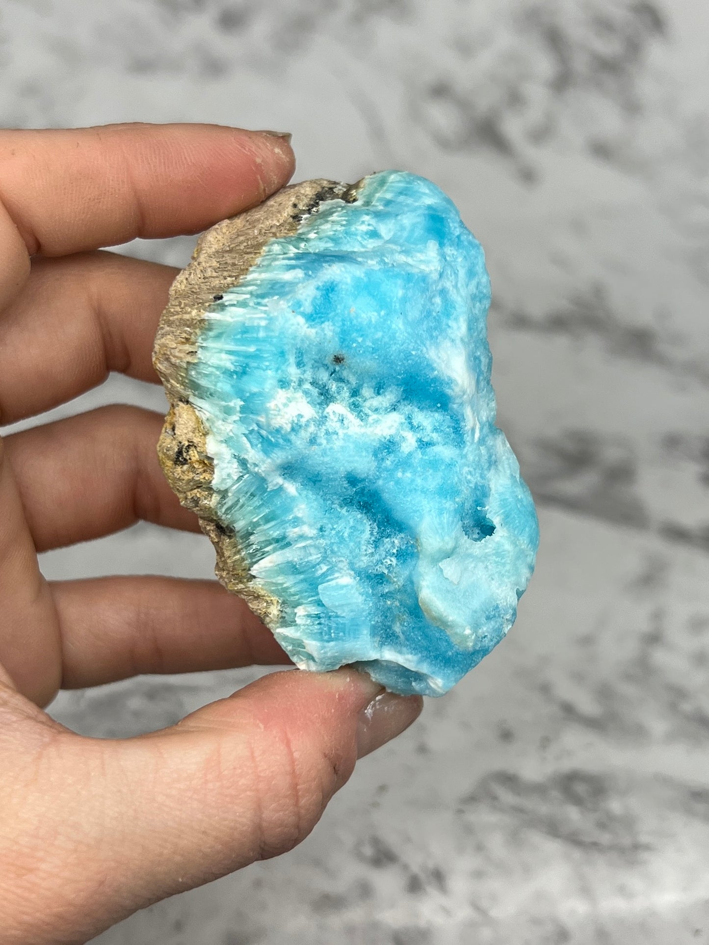 Blue Aragonite Specimen