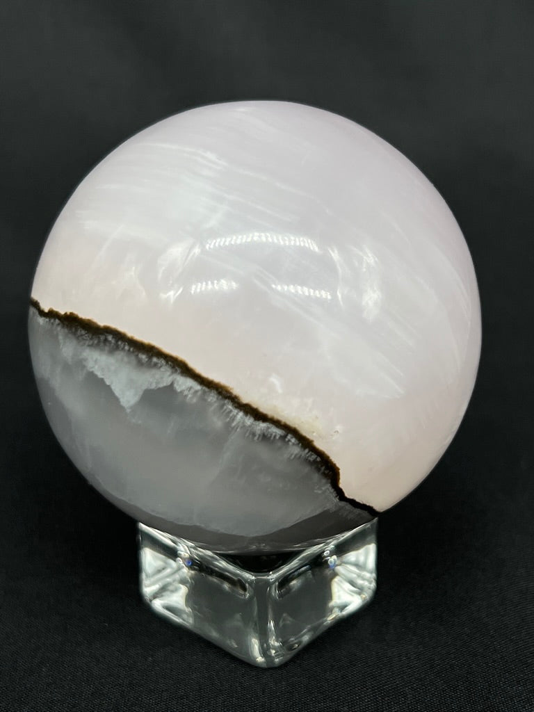 UV-Reactive Smokey-Pink Mangano Sphere